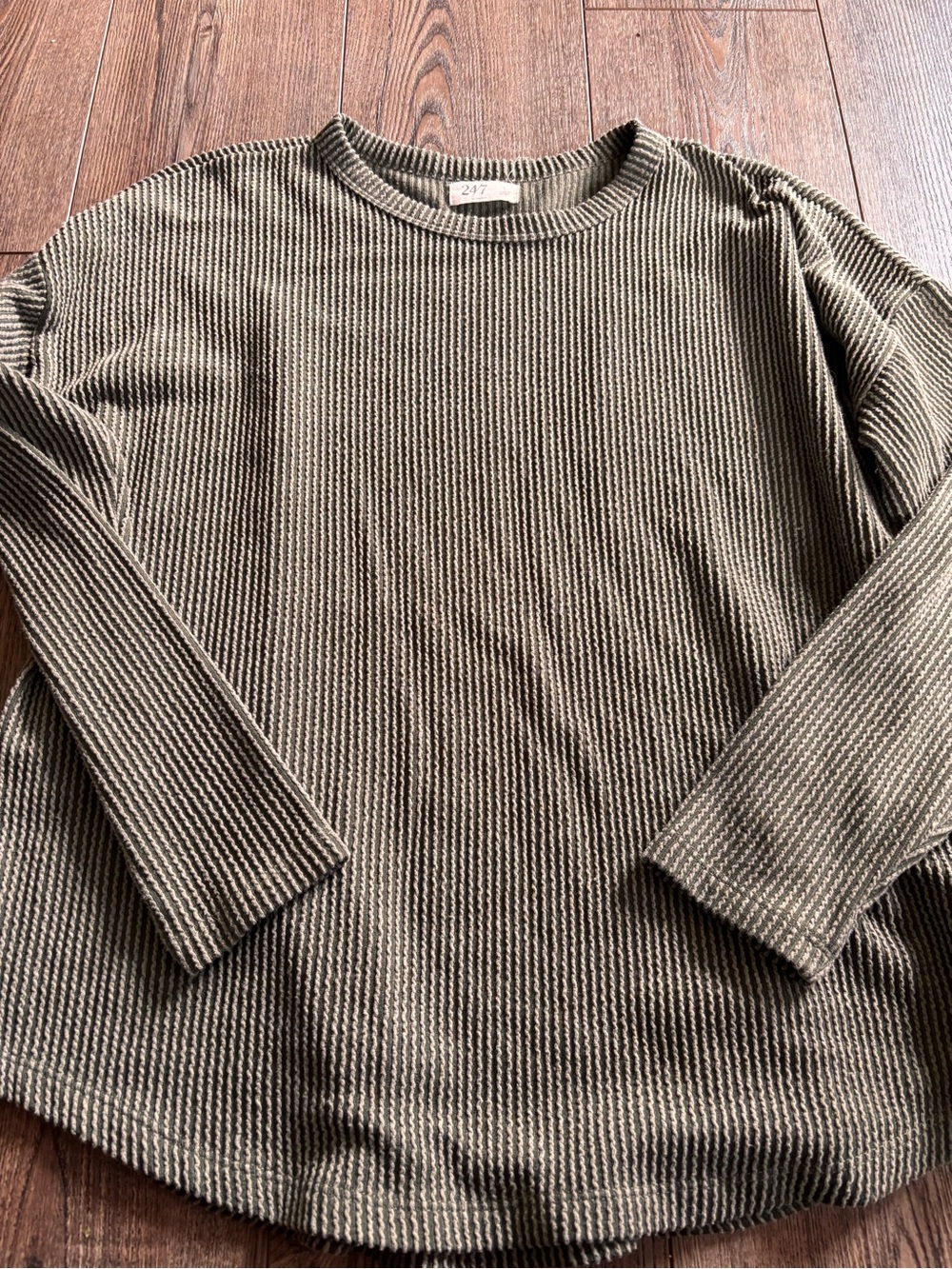 Maurices Olive Green Ribbed Long Sleeve Top
